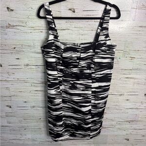 Calvin Klein Black and White Striped Dress size 14
